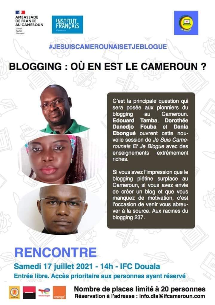 eSTEMatedu's tweet photo. Cet après-midi, ne ratez pas le RDV du jour à #Douala.
Avec #JeSuisCamerounaisEtJeBlogue, @dorothydaf @ETAMBA @MaitreAFRA parlent du #blogging: état des lieux & pratiques au #Cameroun.cc @FRauCameroun @ChrisGuilhou
#SocialMediaCure
#CoronaVirusFacts
#eSTEMate
#Cameroon
#TT237 https://t.co/RzfGRNZdGN