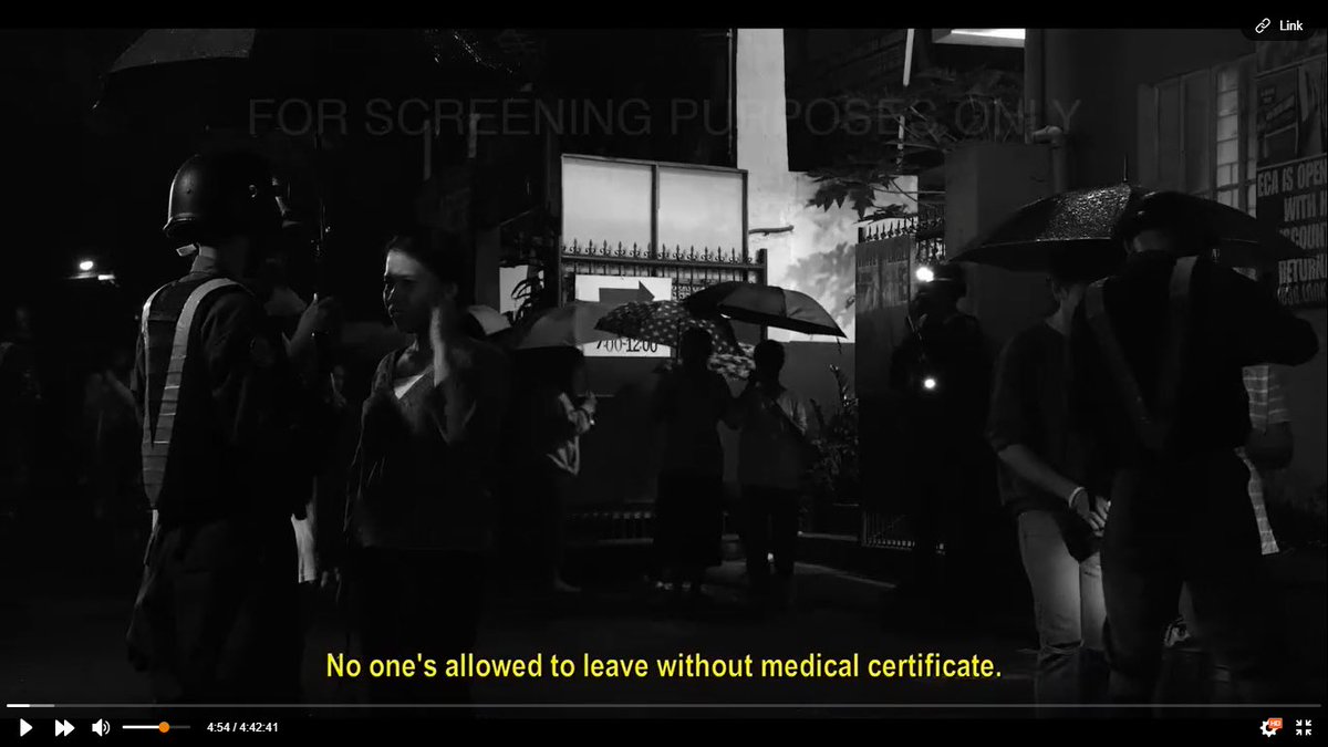 Shubhamag02's tweet photo. Watching 5hr long Filipino director Lav diaz’s The halt (2019). Set in 2034, a post apocalyptic Philippines society after a volcanic eruption. 6 min in and we already see, epidemic threat, mandatory flu shots, medical passports, people fighting for a jab https://t.co/nMZfKJC9PQ