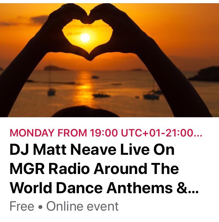 DJMattNeave's tweet photo. DJ Matt Neave Live On MGR Radio Across The World 1640 Cities Over 120 Countries https://t.co/TQsauYdd4g
