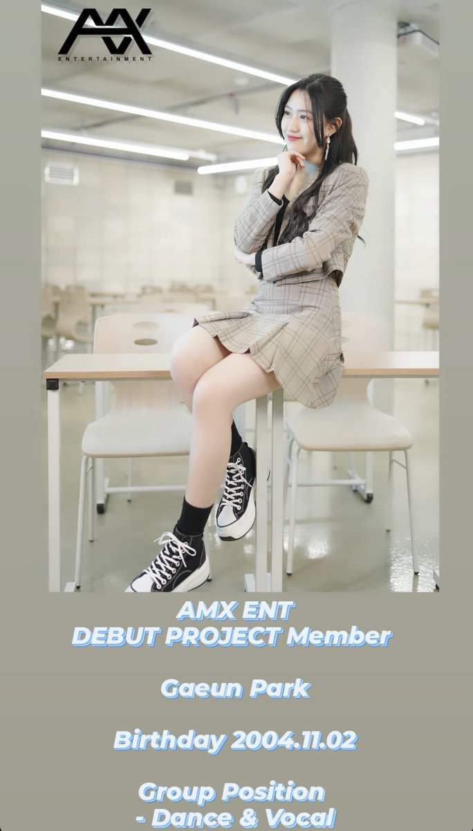 KpopGirlzBands1's tweet photo. #AMXEnt ha anunciado su nueva miembro del grupo de chicas, #GoeunPark https://t.co/SiRzAkSisO