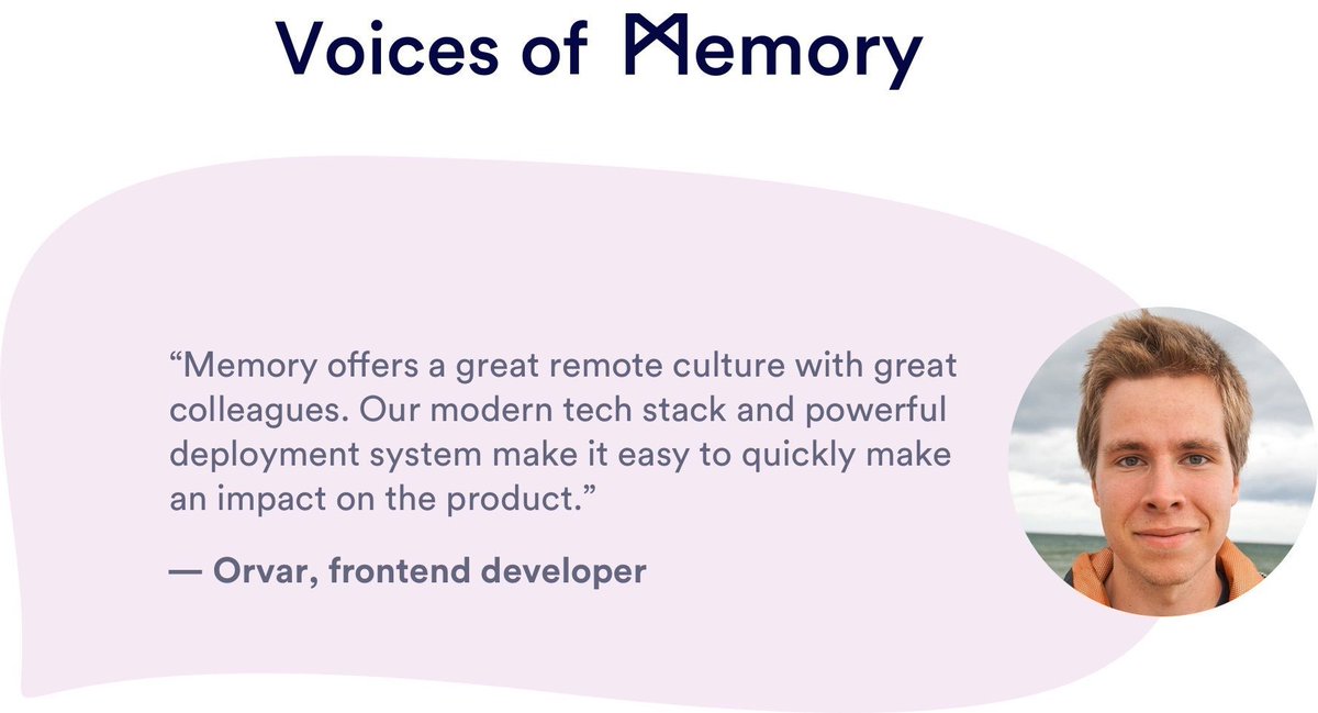 timelyapp's tweet photo. We are hiring! Join the @memoryhq product and development team and be a part of the #futureofwork.  💻   https://t.co/3lHW5afEVW
#DeliveryManager
#QAEngineer
#RubyonRailsEngineer
#AndroidDeveloper
#FrontendDeveloper
#iOSEngineer
#UXDesigner
#hiring #saasjobs #remotejobs https://t.co/JBITe1oOv5