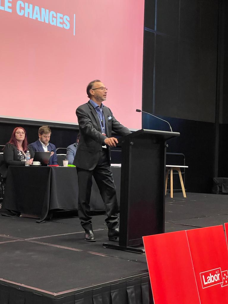 Deepak_R_Gupta's tweet photo. Today, at the ACT ALP conference, I supported the call to establish Multicultural Action Group. We must sharpen our tools and look inside our capabilities, inside our diverse community! This serious omission downplays the importance of immigration to Australia’s history &amp; future. https://t.co/1oLWM1fi32
