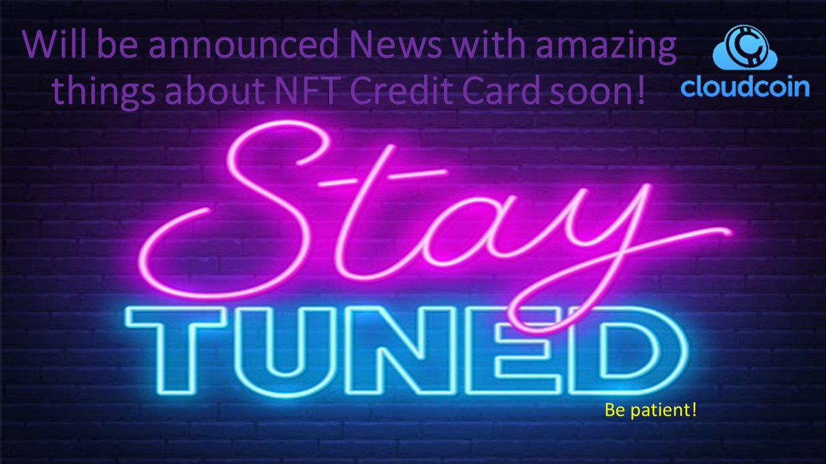 The launching Cloudcoin BSC - NFT credit card starts in less than 24 hours.