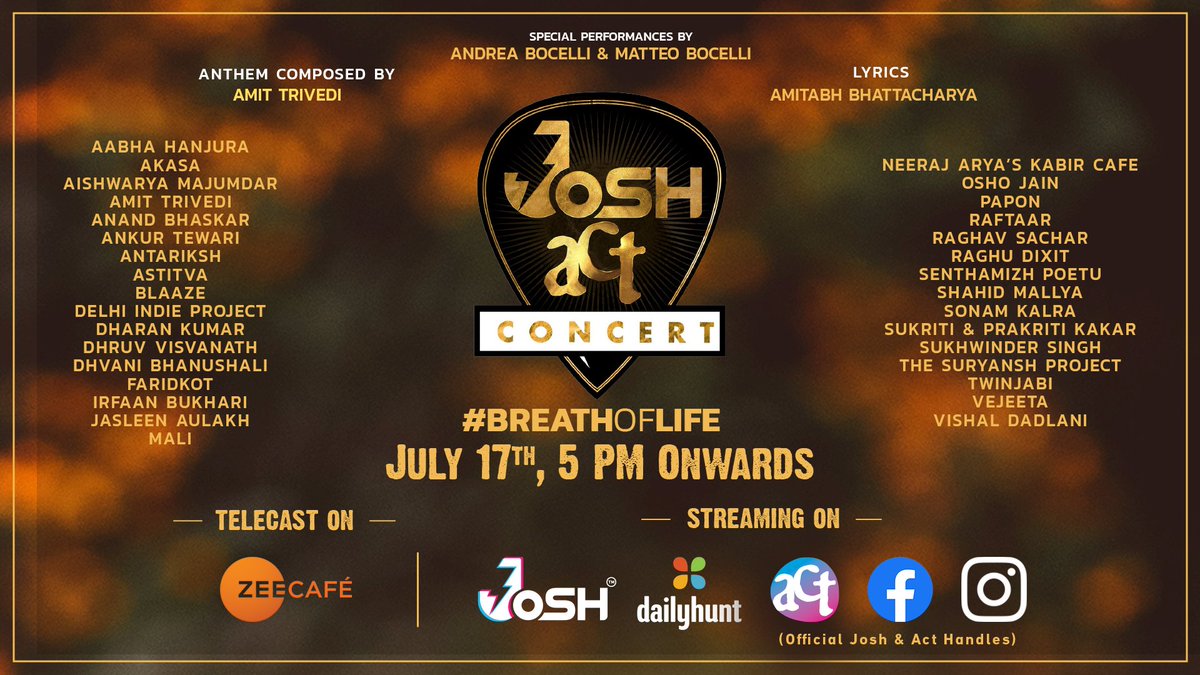 VerSe_Corporate's tweet photo. #JOSHACTConcert 

Instagram:
Josh IG- https://t.co/P4ZbXMsgLN
Dailyhunt IG- https://t.co/X3AXn90s9Y

Twitter
Josh- https://t.co/soZXa8tOYC
Dailyhunt- https://t.co/5xvUqsXj65

YouTube
Josh- https://t.co/GZJx8CjJ6H
Dailyhunt- https://t.co/Ei5SPcN1mc
ACT- https://t.co/9d7E9TCaNv https://t.co/Aa0UpB8Uih