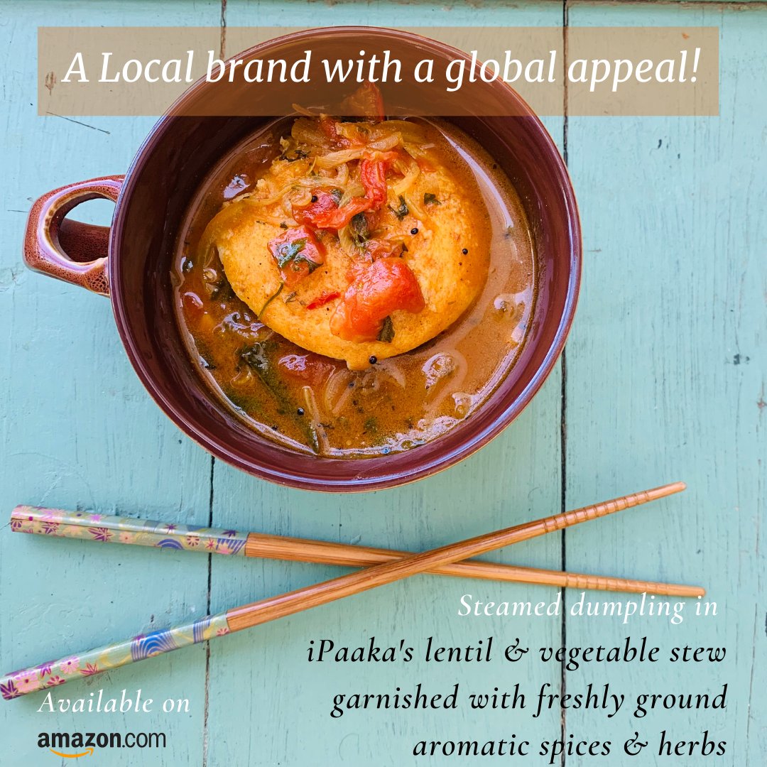 i_paaka's tweet photo. To the global audience, I would describe idlis dipped in sambhar as:

"Steamed dumplings in lentil and vegetable stew garnished with freshly ground aromatic spices and herbs" 😜

#iPaaka #IndianFood #SouthIndianFood #EatClean #EatHealthy #HomeCooked #Soup #IdliSambar #AmazonUS https://t.co/HXPPaLMePd