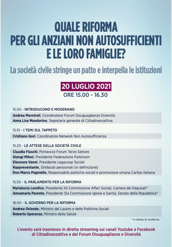 Secondowelfare's tweet photo. Il #20luglio sarà presentato il "Patto per un nuovo #welfare sulla #NonAutosufficienza", un'ampia coalizione di organizzazioni che elaboreranno proposte per dialogare con le istituzioni e arrivare a una vera #riforma del sistema
🗓️ https://t.co/EGNsSEk8vP
#SaveTheDate #Std2W https://t.co/e8c3tLHaRo