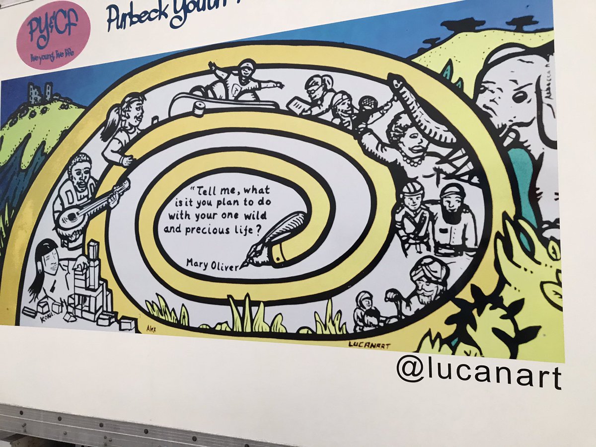 <a href="/LucanArt/">Miroslav Lucan</a> I was thrilled to see Mary Oliver quoted on the side of the PYFC vehicle that my wife runs with Kev last night. Looks wonderful and probably my favourite quote too