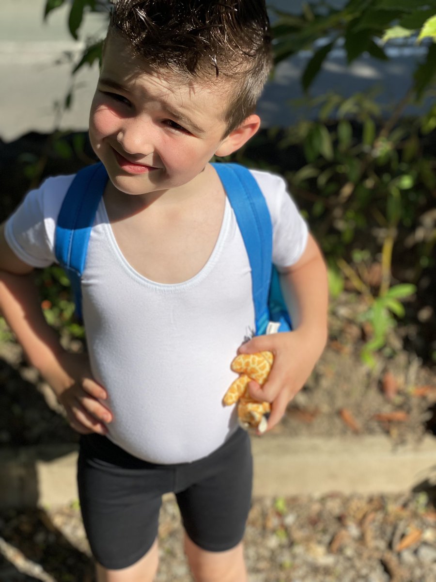 With his teddy and cool dude hair, my boy is ready to show off his tap and ballet skills ❤️❤️❤️