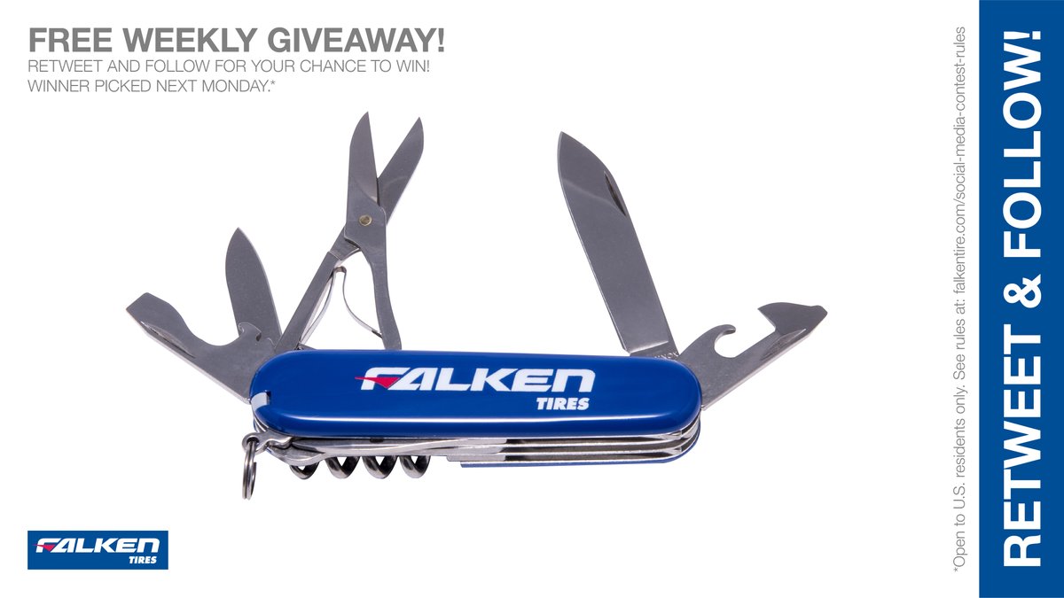 FalkenTire's tweet image. #Win your very own #Free Falken @Victorinox Swiss Army pocket knife weekly #giveaway #contest. RT &amp;amp; follow #FalkenTire to enter to #score this #prize! Rules: bit.ly/2grA0A4 Day6