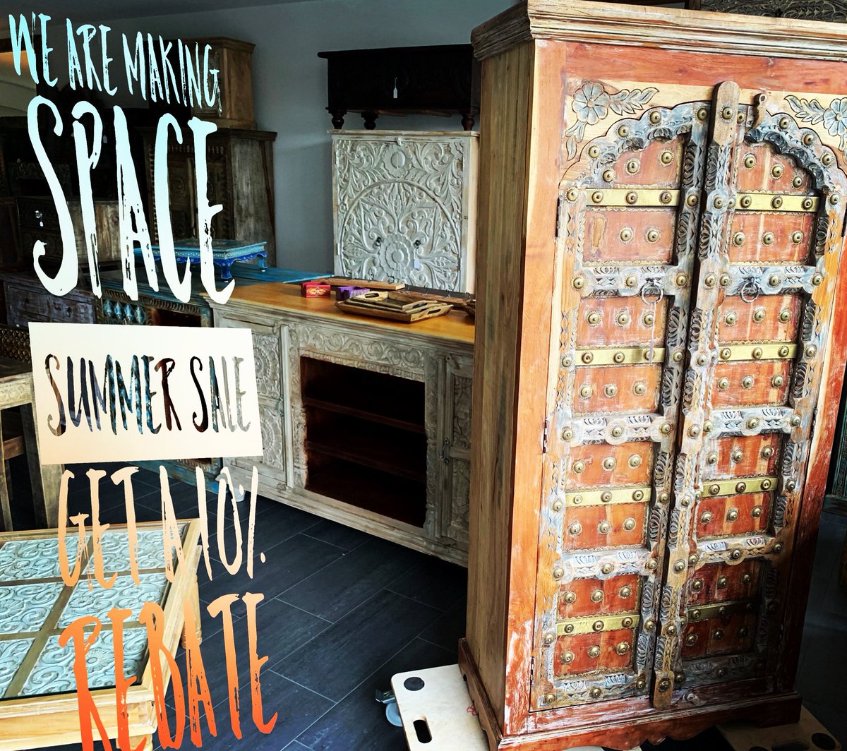 indowoodualize's tweet photo. SUMMER SALE
We are making space 
Get a 10% rebate from next Saturday 24th July for the whole month of August

#möbel #furniture #shabbychic #designfurniture #interiordesign #inneneinreichtung
#mangowood #indianfurniture  #woodworking #mangoholz #massivwood #mangoholzmöbel https://t.co/Xe0VrUDNWP