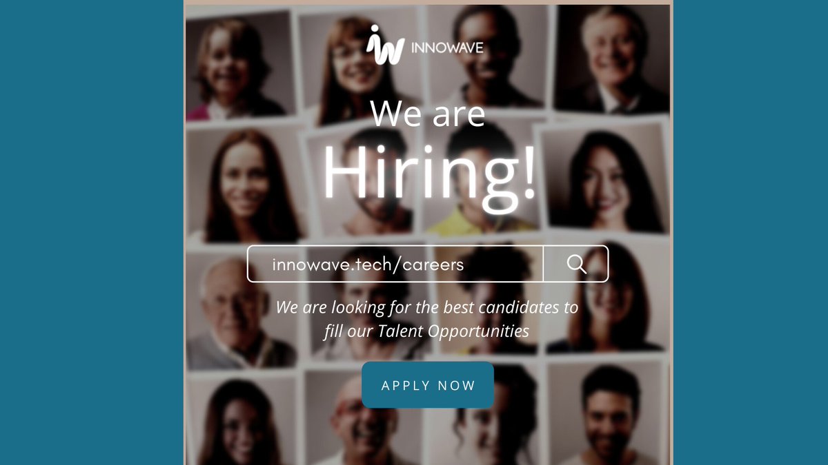 InnowaveT's tweet image. We are hiring! Check out our Talent Opportunities at innowave.tech/careers

#innowave #innowavetalent #wearehiring