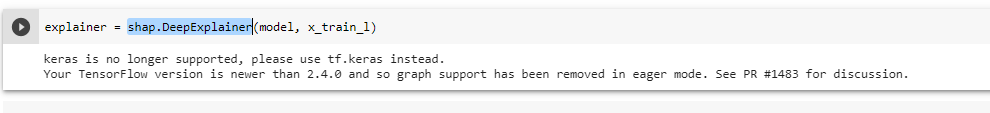Does anyone know any alternative to shap library when working with LSTM in google collaboraty with version 2.4 tensorflow?