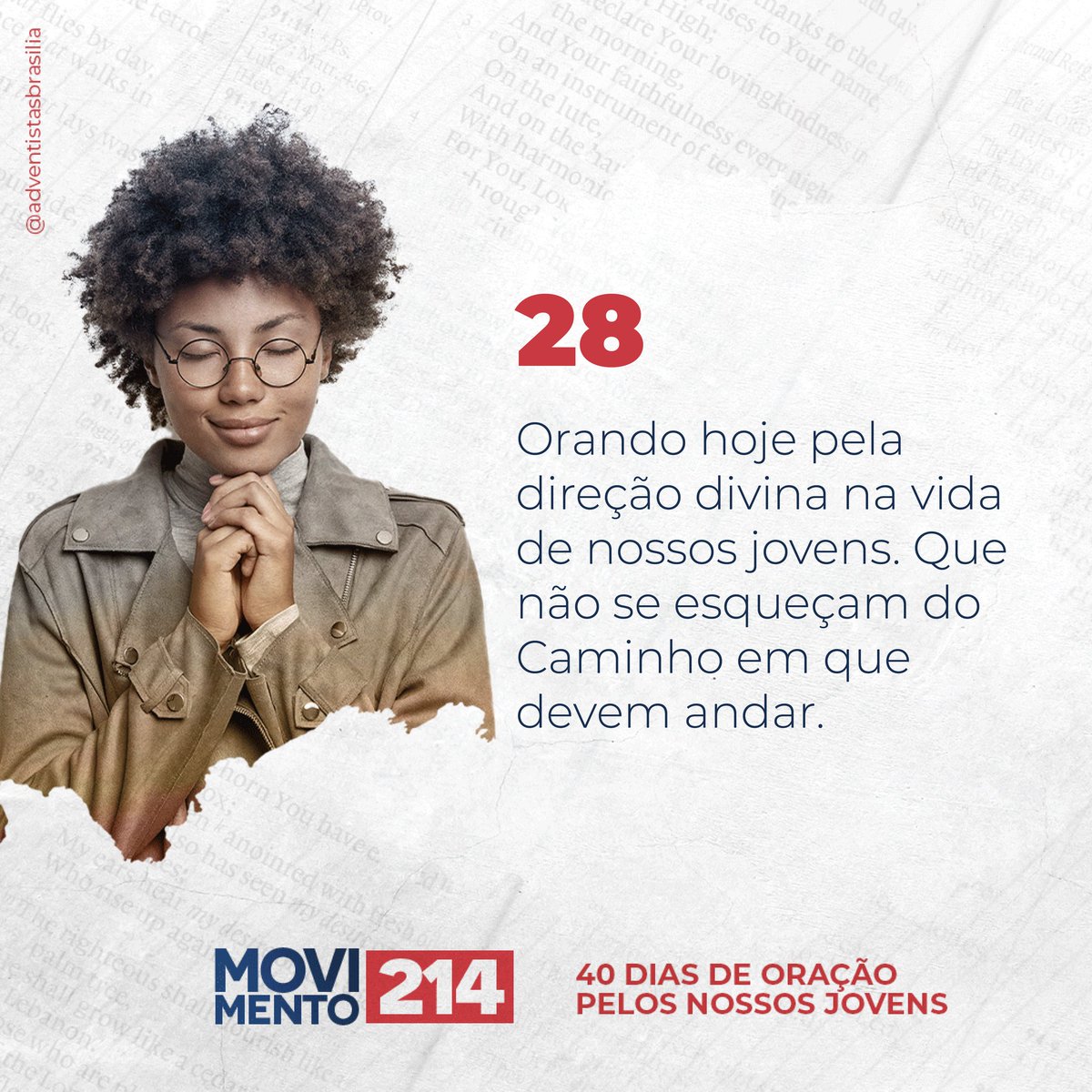 Deus sempre vai dirigir no Caminho dEle. Fique nEle!
@adventistasbrasilia
#movimento214 
#orandopelosjovens 
#chegouahora #geraçãomissionária 
#tmj👊 #vmj