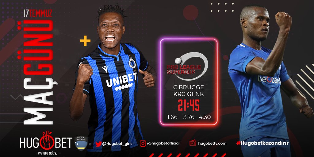 HugobetG's tweet photo. 17 TEMMUZDA BAHİS KEYFİ YOK MU DERSİNİZ ? 
Brugge-Genk'i misafir ediyor! 
Hugobet her zaman 1 Numaralı tercihiniz . 

#bahis #canlibahis #hugobet #spor #iddia https://t.co/Lk7yLTVzKg