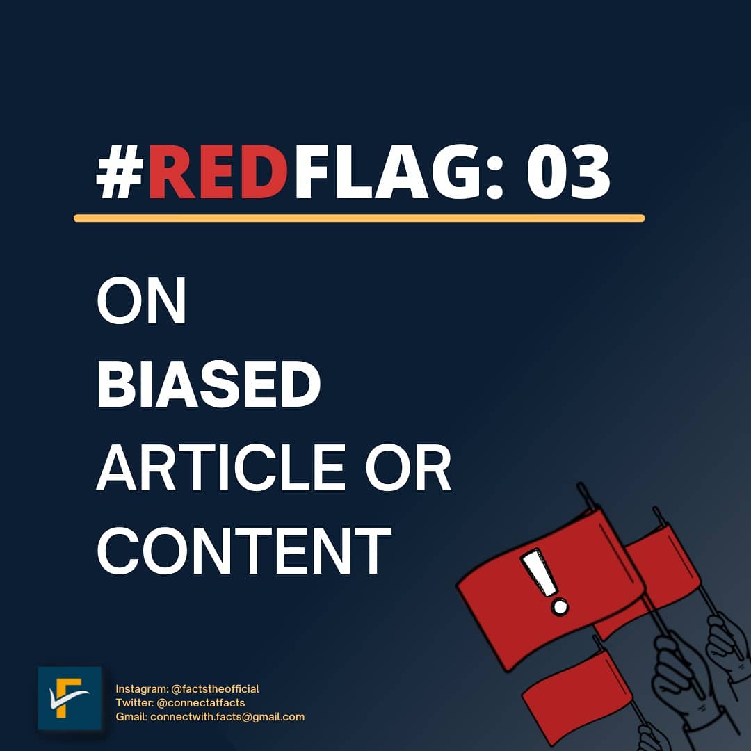 connectatfacts's tweet photo. #REDFLAGS | Biased Article/Content

Another factor to consider when consuming information online is fairness—making sure that the information is free from BIAS.

Here are a few things you need to know about biases. 

#JustFacts
#FactsMatter https://t.co/jZZ9y56T5z