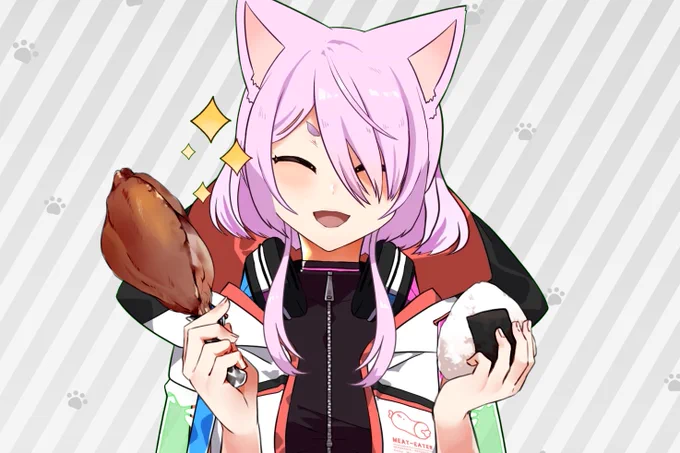 立ち絵に乗せるだけで食いしん坊になれるフリー素材を作ってみました。ご活用ください!! 