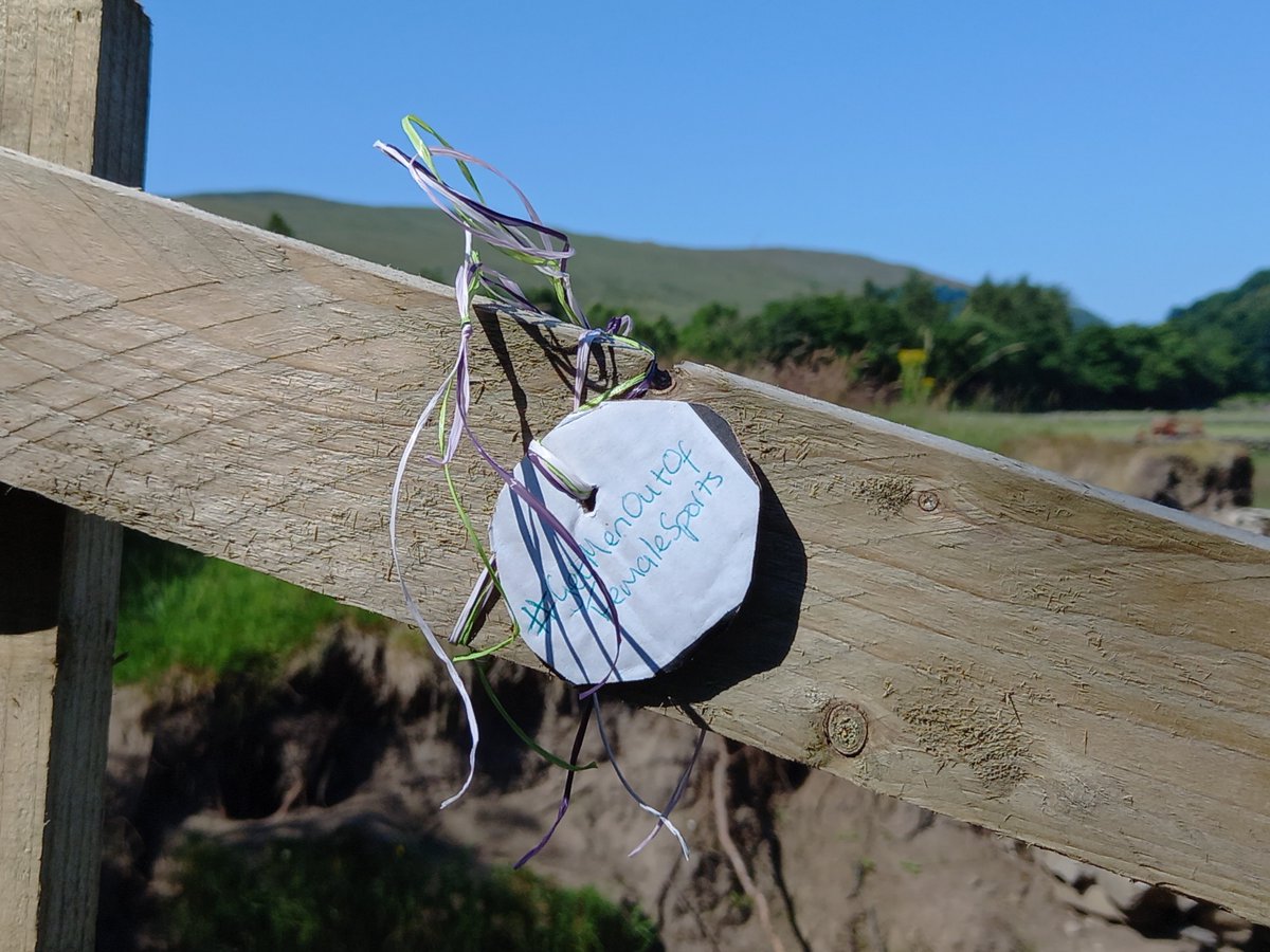 Yes, someone's been busy this morning on the Coast to Coast path in Swaledale!

#GetMenOutOfFemaleSports 
#IStoodUpforWomenToday 
#IStoodUpForLGBsToday 
#GetMenOutOfWomensPrisons