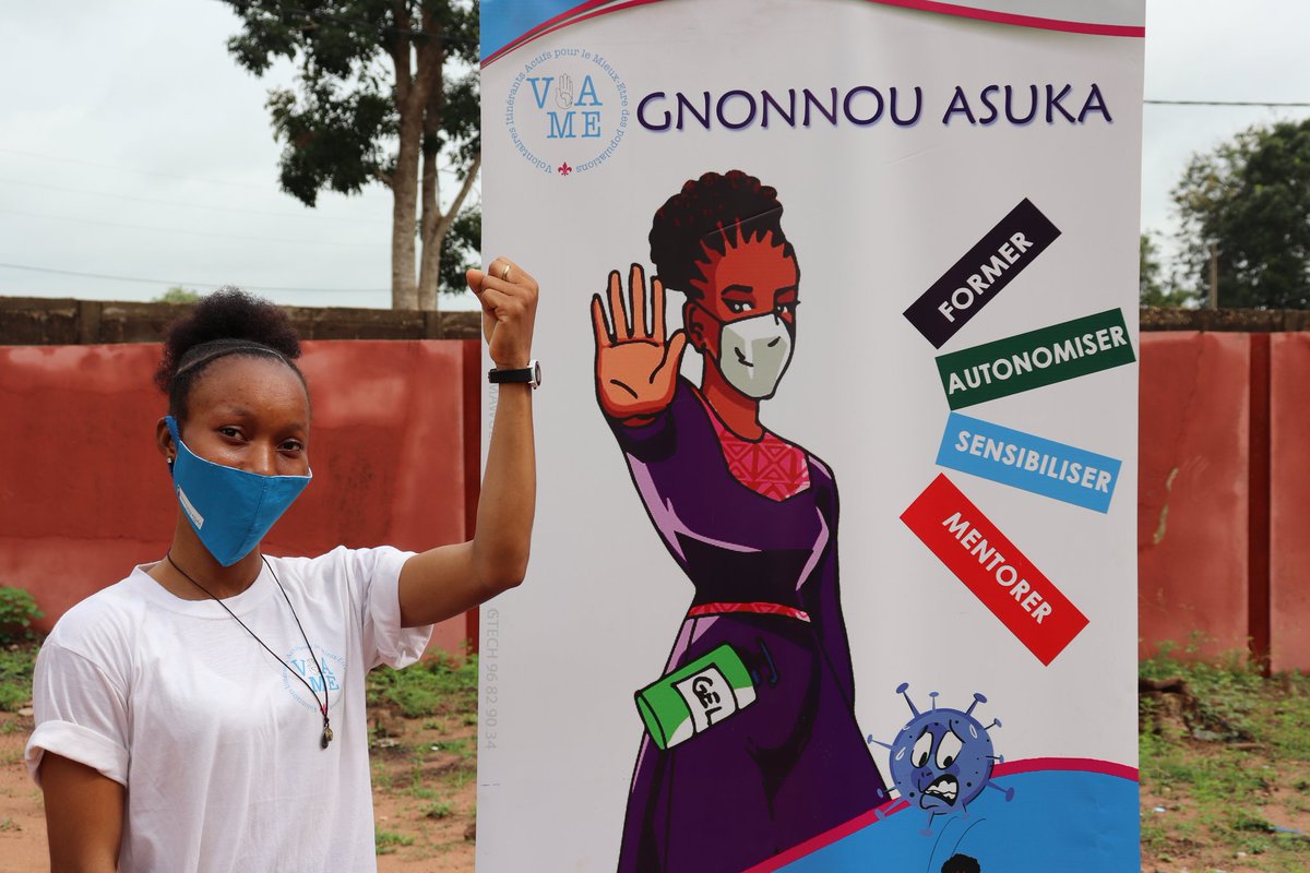 ViaMe8's tweet photo. Comme annoncé, nos guerrière sont apprêtées et équipées pour dire #StopCovid19 dans la #Vallet de l' #Ouemé.
C'est ainsi que nos #GnonnouAsuka célèbrent #MandelaDay2021
#HACKCOVID19
#UNICEF
#PlanACoRStopCovid19
#ZéroPaluJeMengage
#NonAuxMTN
#Le229MarcheVersKigali https://t.co/sQRykoxZpS