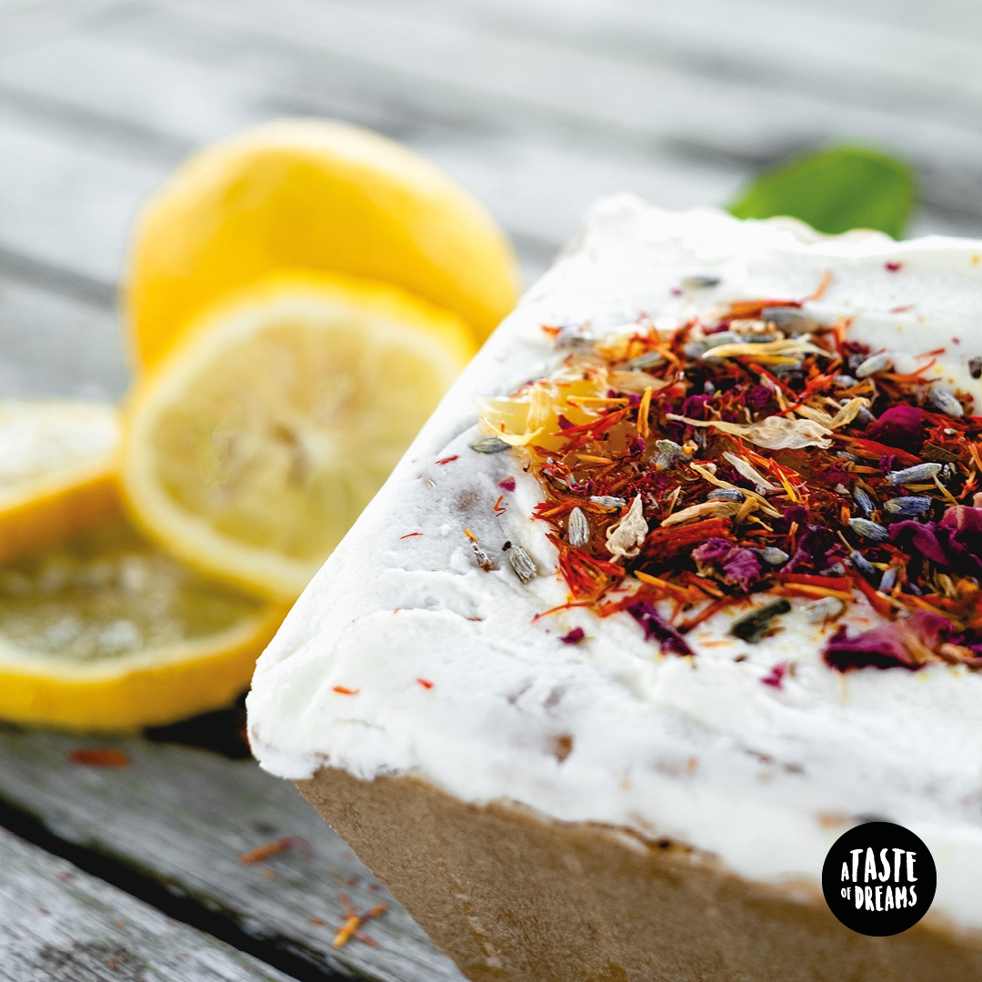 Lemon &amp; Elderflower Cake
Probably our most demanded cake ever! This one has to be back on the summer menu as we get so many requests for this all the time. A moist and light lemon sponge with a fresh, summery hint of elderflower and topped with beautiful, edible petals.