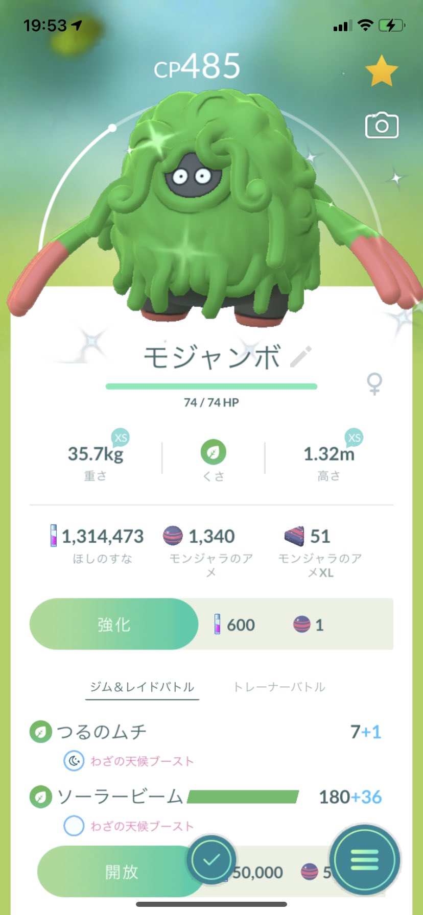 ポラリス Auf Twitter ポケモンgo 色違いモンジャラをモジャンボに進化させました ポケモンgo 色違い モンジャラ モジャンボ T Co Bpbgnrwp9y Twitter