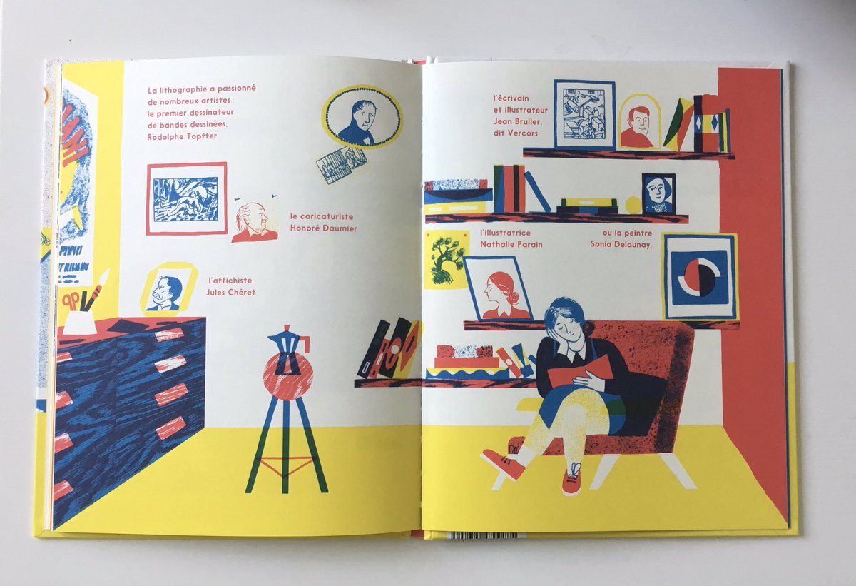 Quel beau livre ! Super illustrations ✨
La lithographe 
Éditions MeMo
Gaby Bazin

<a href="/EditionsMemo/">éditions MeMo</a> #lalithographe #lithography #risography #beautifulbooks #livres #imprimerie #printmakers