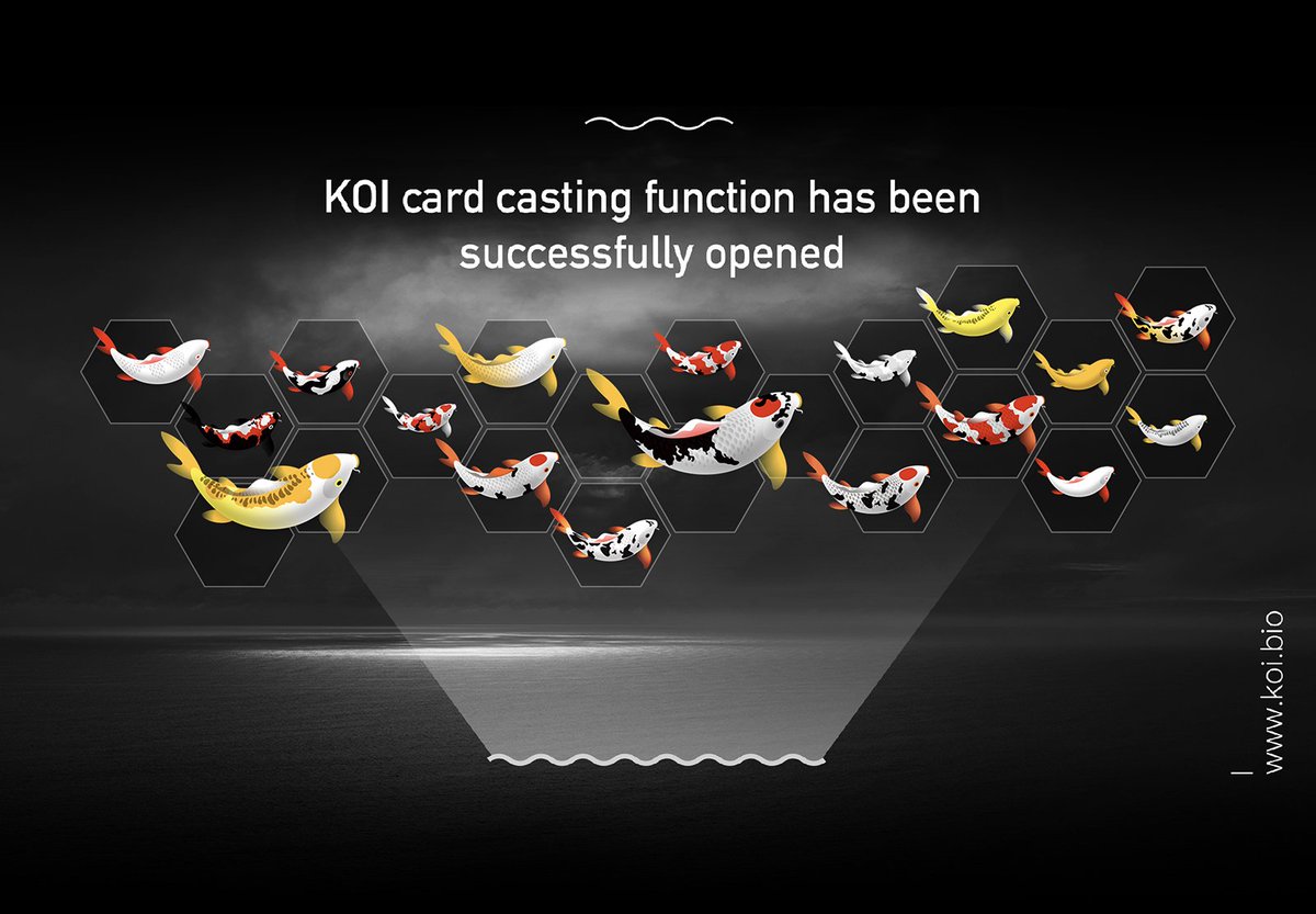 KOI NFT card casting function has been successfully opened