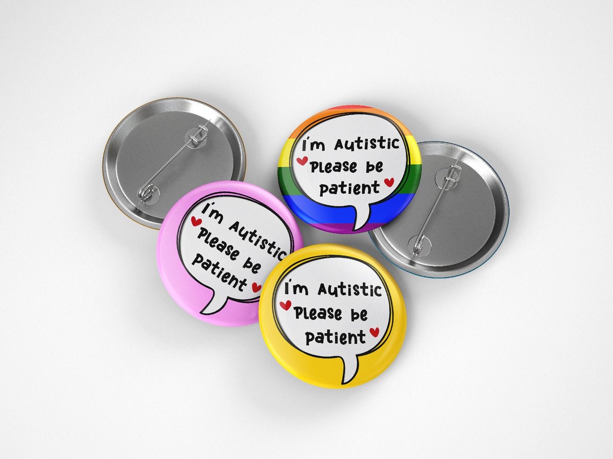 ap_eastsussex's tweet photo. ★★★★★ "Badges turned up quickly, very well made. Bought them for work (was told to remove, so I quit) but I'll still have them for personal use" Julian M. https://t.co/6nlPB8Qa8x #etsyuk #disabilitypin #autismawareness #autism https://t.co/vdUV0aJ8jF