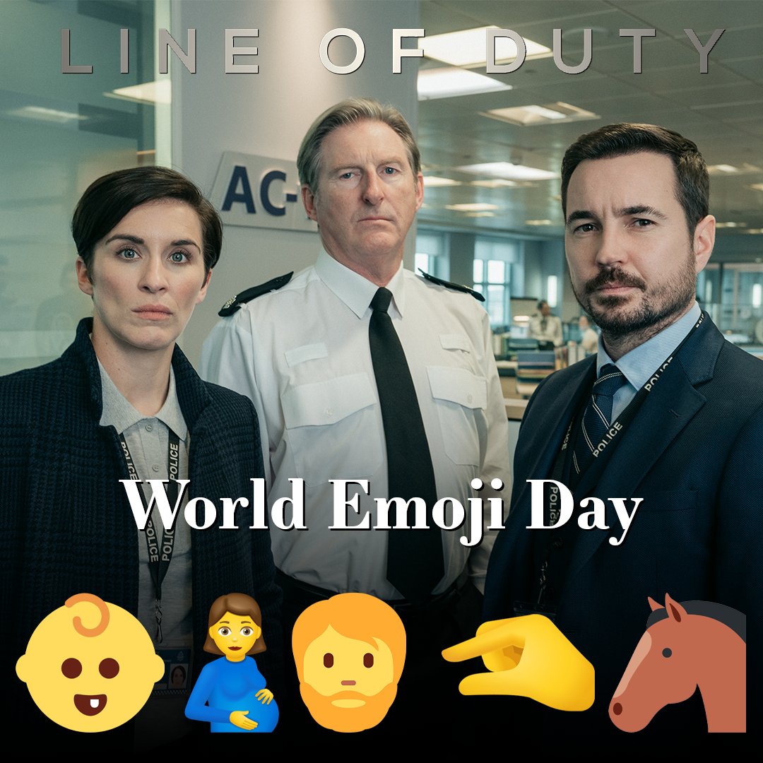 RT @Line_of_duty: It's #WorldEmojiDay! Can you solve our clues to decipher this iconic #LineOfDuty quote? https://t.co/rTfCWkGFTC