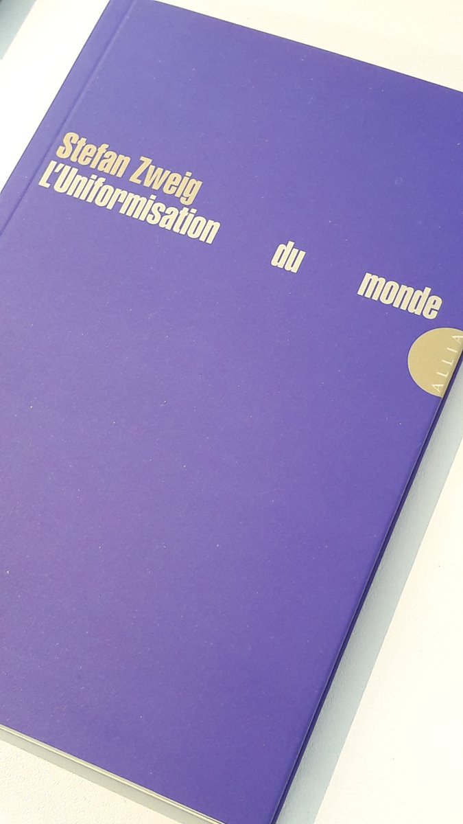 QLQuartierLibre's tweet photo. "L'uniformisation du monde" Stephan Zweig ❤️ chez @EditionsAllia #actu #livre #ebook #zweig #librairie #Bruxelles #Brussels #altitude100 #actualites https://t.co/q2IVxAZ846
