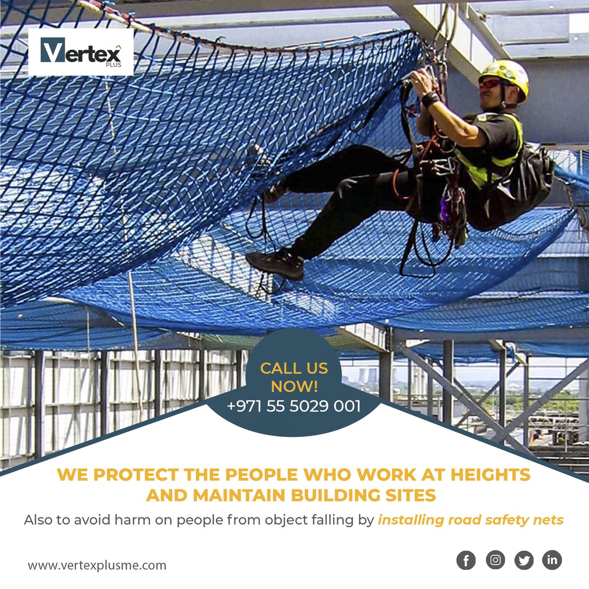 vertexplusme's tweet photo. Protection of people is what we strive for!
With a huge experience in this industry we provide excellent rope access services to our clients. We also provide road safety net installation at the construction sites in order to avoid harm to people
#Ropeaccess #Dubai #Vertex #facad https://t.co/RDPnYuUTmn