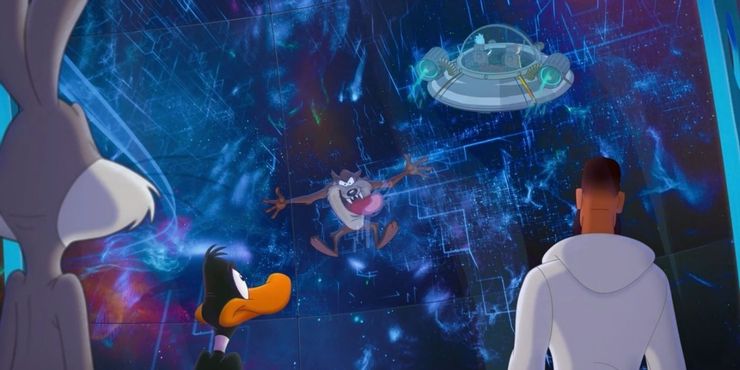 LorcanHedgehog's tweet photo. I can't wait to see parents trying to explain to kids that they can't watch Rick and Morty desipte being in a Looney Tunes movie. https://t.co/qaxJDlmATd