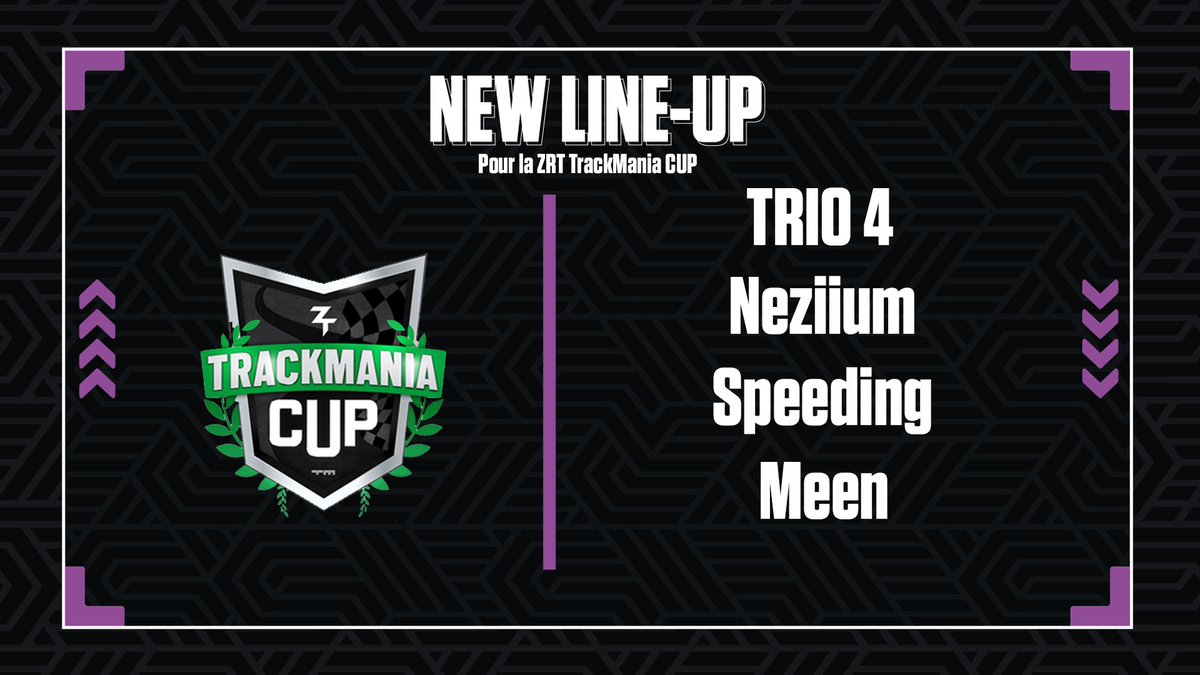 CanityTMTeam's tweet photo. Guess who forgot that there was a last trio ? Please welcome ;

- Neziium ( @neziium ) ;
- Speeding ( @SpeedingTM ) ;
- Meen ( @TMeenma ) ;

This is the fourth and LAST ( I hope ) trio we have competing for the @TrackmaniaCupFR .

Bring it home, guys!

#ForgeYourPath #CNTWIN https://t.co/CuTcSpYaDF