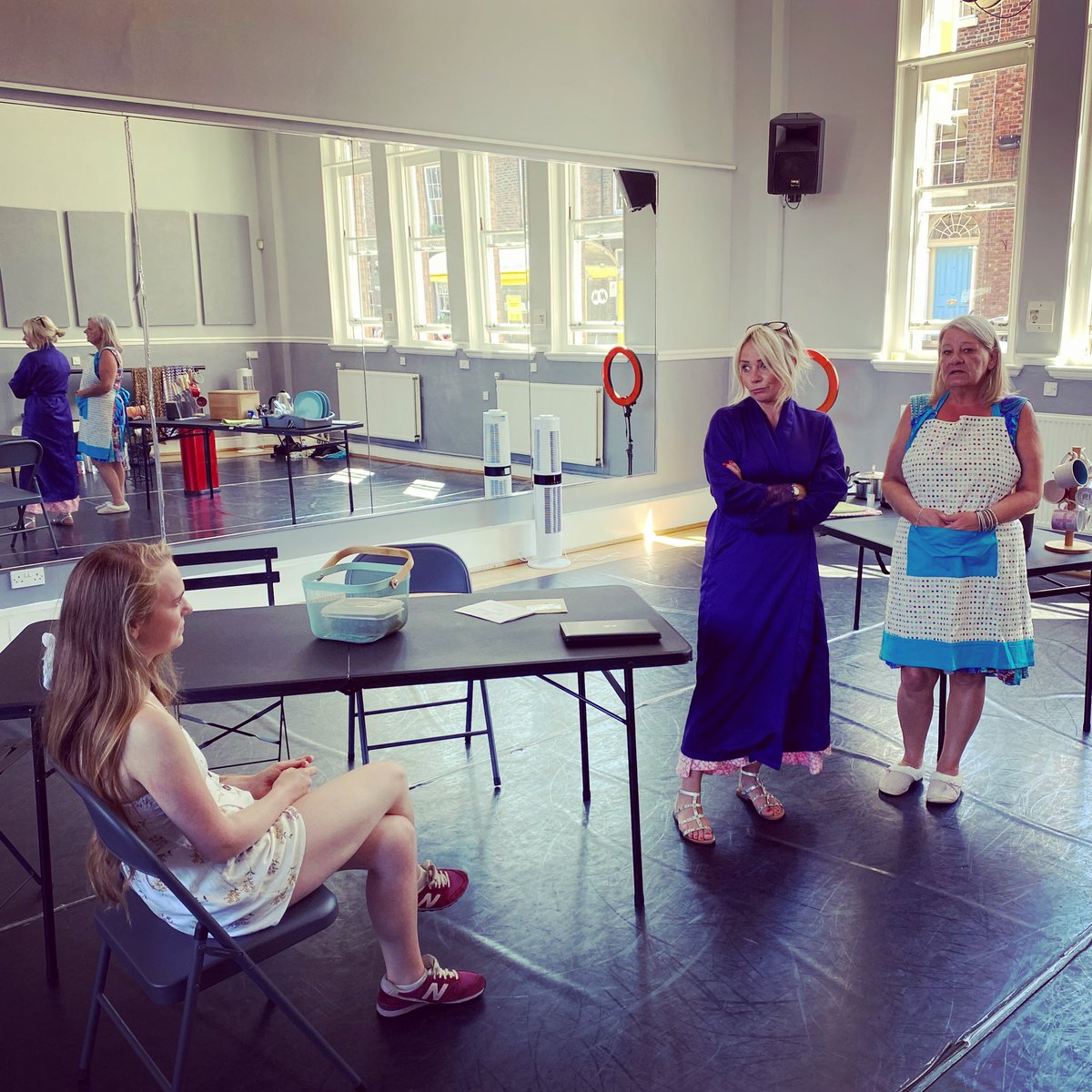 GJProductions's tweet photo. Final rehearsals at the brilliant @MDIStudio24 before the premiere tonight @LpoolTFestival #littleltf #theatreisback #liverpool @sampower_sam @denicemhope @Elise_Carman https://t.co/1ccWSBsVd7