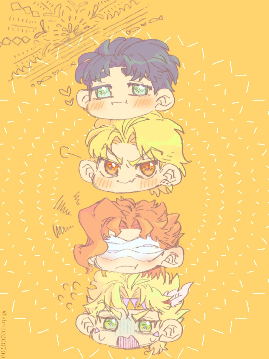ジョジョ ジョジョ ジョナサン ディオ 花京院 シーザー 暇のイラスト