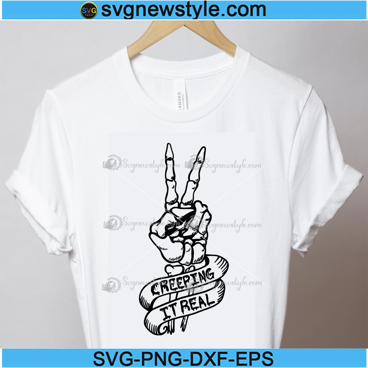 new_svg's tweet image. Halloween SVG, #creepingitreal  #funny #skeletonDesign #funny #halloween 
svgnewstyle.com/product/hallow…