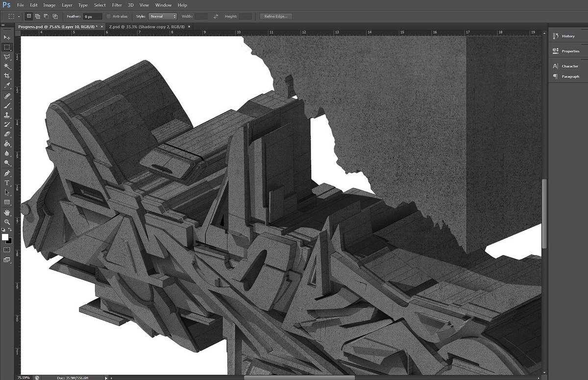 asmoe_roc's tweet image. Brutalist Concrete Extrusion.
Digital work in progressss 🏴