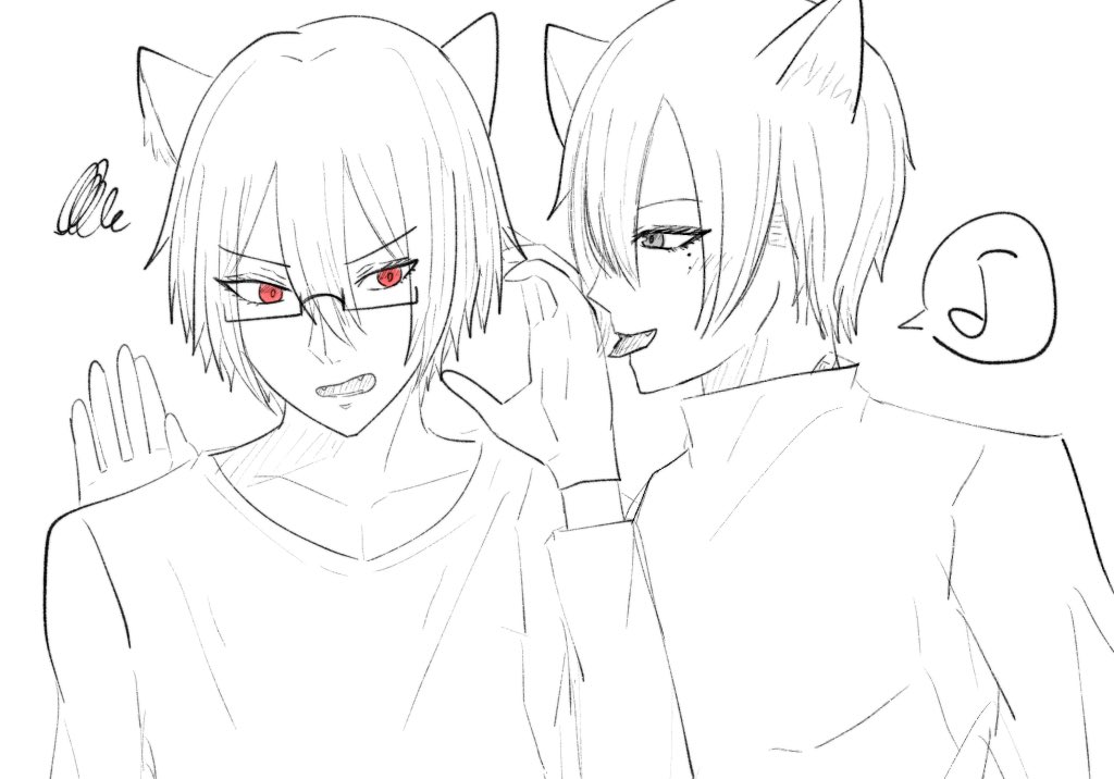 今日のらくがき🐱🐶 