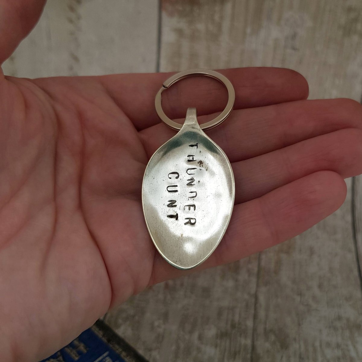 martisanne's tweet photo. Thundercunt keyring, adult humour, gag key fob, custom keychain for boyfriend, rude gift, swearing gift, hand stamped, mature, profanity, A1 https://t.co/XGKWDeCZkv #TMTinsta #EtsyTeamUnity #ForBoyfriend https://t.co/5APiHEQBKR