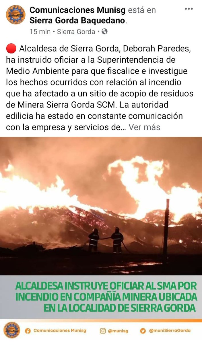 Karlos8918's tweet photo. Muy bien por nuestra Alcaldesa que este preocupada por esta situación que se investigue lo sucedido en minera Sierra Gorda ! Ahora vamos por tener una Comuna menos contaminada debemos cuidar a nuestros vecinos de #Baquedano  y #SierraGorda @MuniSierraGorda @deborahparedess https://t.co/2ZjMonkYHL
