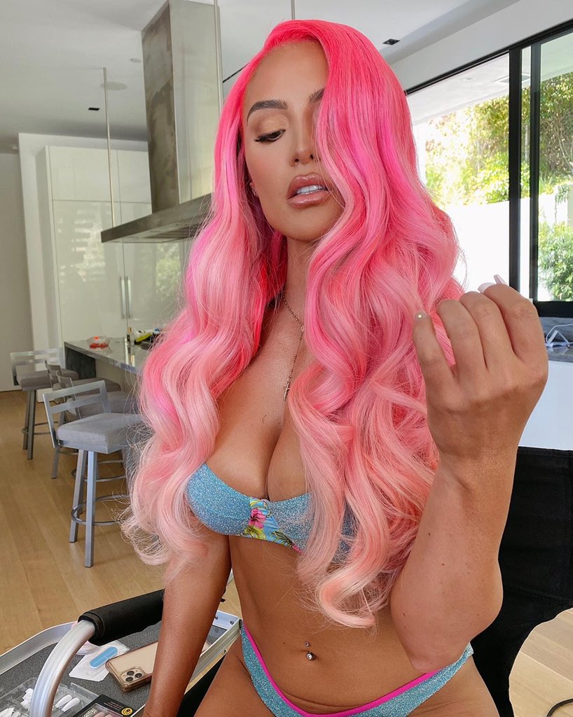 WWE Star Eva Marie Shares Hot Cotton Candy Look On Instagram 1