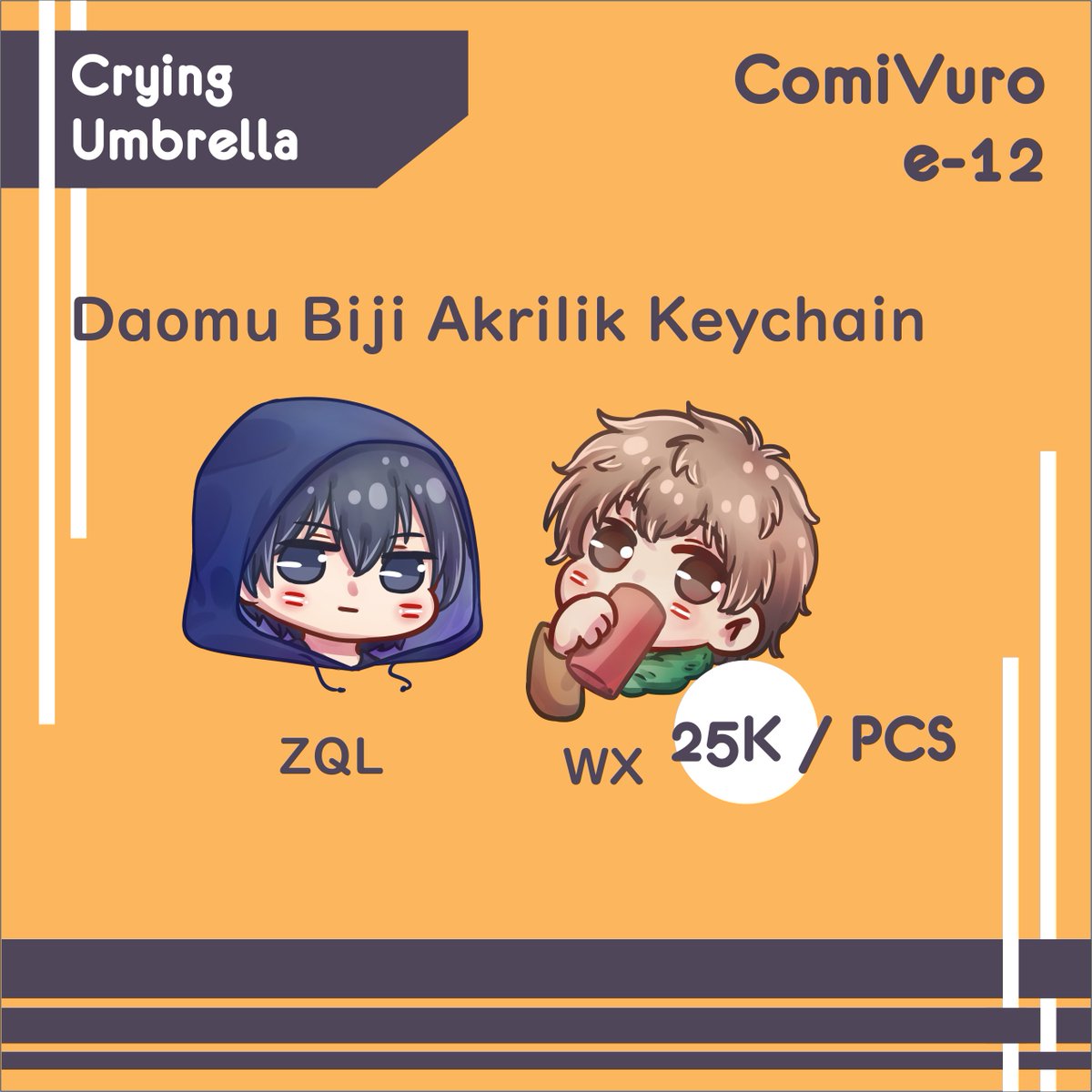 rafa_kecap's tweet photo. ✨surprise :'DDD 🎉🎉🎉
join Comivuro Day2 (18July)
Booth Crying Umbrella - E12 (https://t.co/HNsN77DcNP)

Item PO only on (https://t.co/kUcHJNPs54)

fandom : Idolish7, Daomu Biji and Quanzhi Gaoshou

#comivuro #comifurovirtual #comifuro https://t.co/oI0W1UQm7N