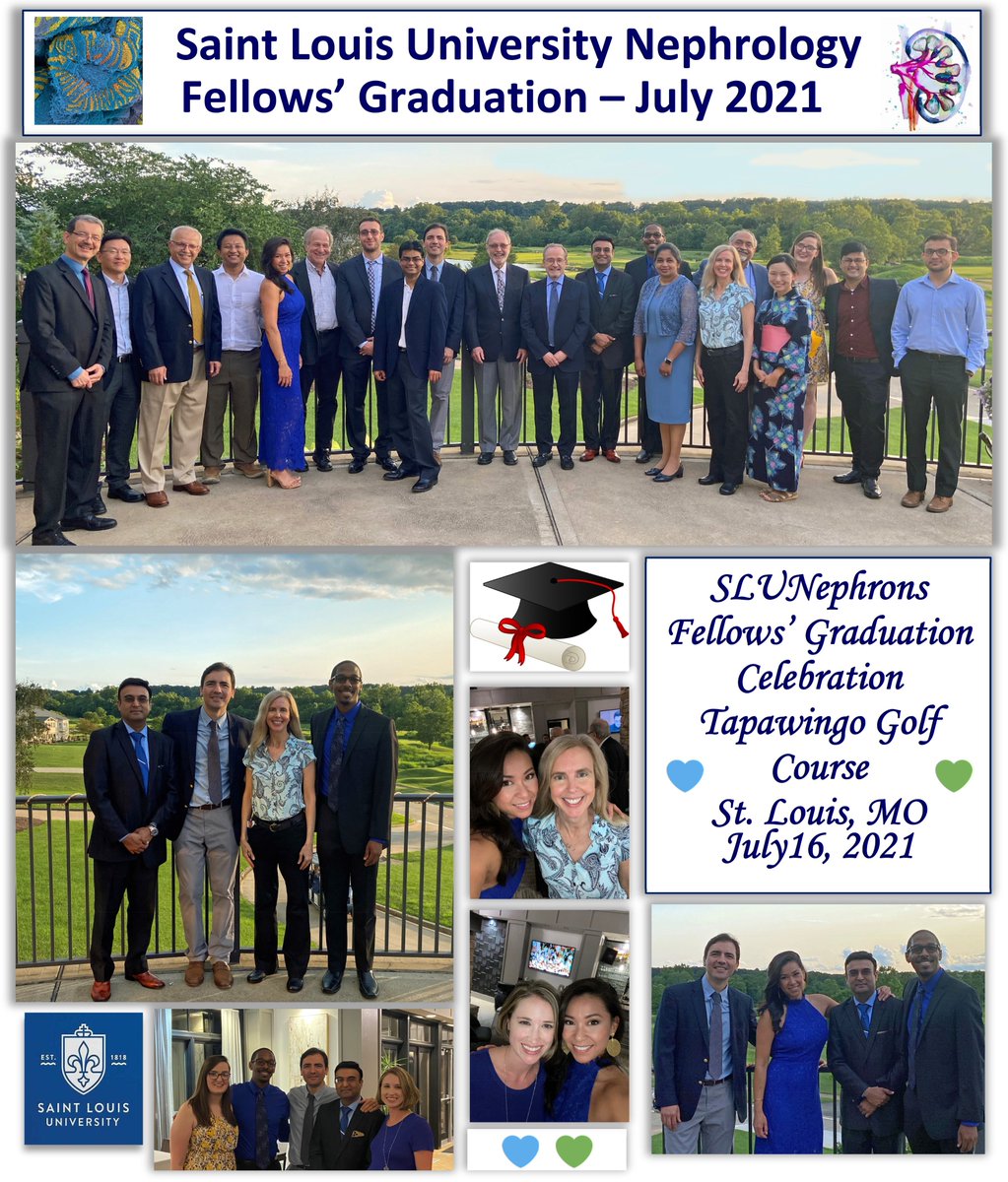 Wonderful evening celebrating <a href="/slunephrons/">SLU Nephrons</a> 2021 Graduating Fellows!🥇
• Delighted our graduates will be practicing locally▶️supporting #KidneyPatient care in #StLouis area.🙌🏾
• Privileged that <a href="/yasar_caliskan/">Yasar Caliskan</a> joined #SLU #Nephrology | #Transplant faculty –Great things ahead! 👐🏽