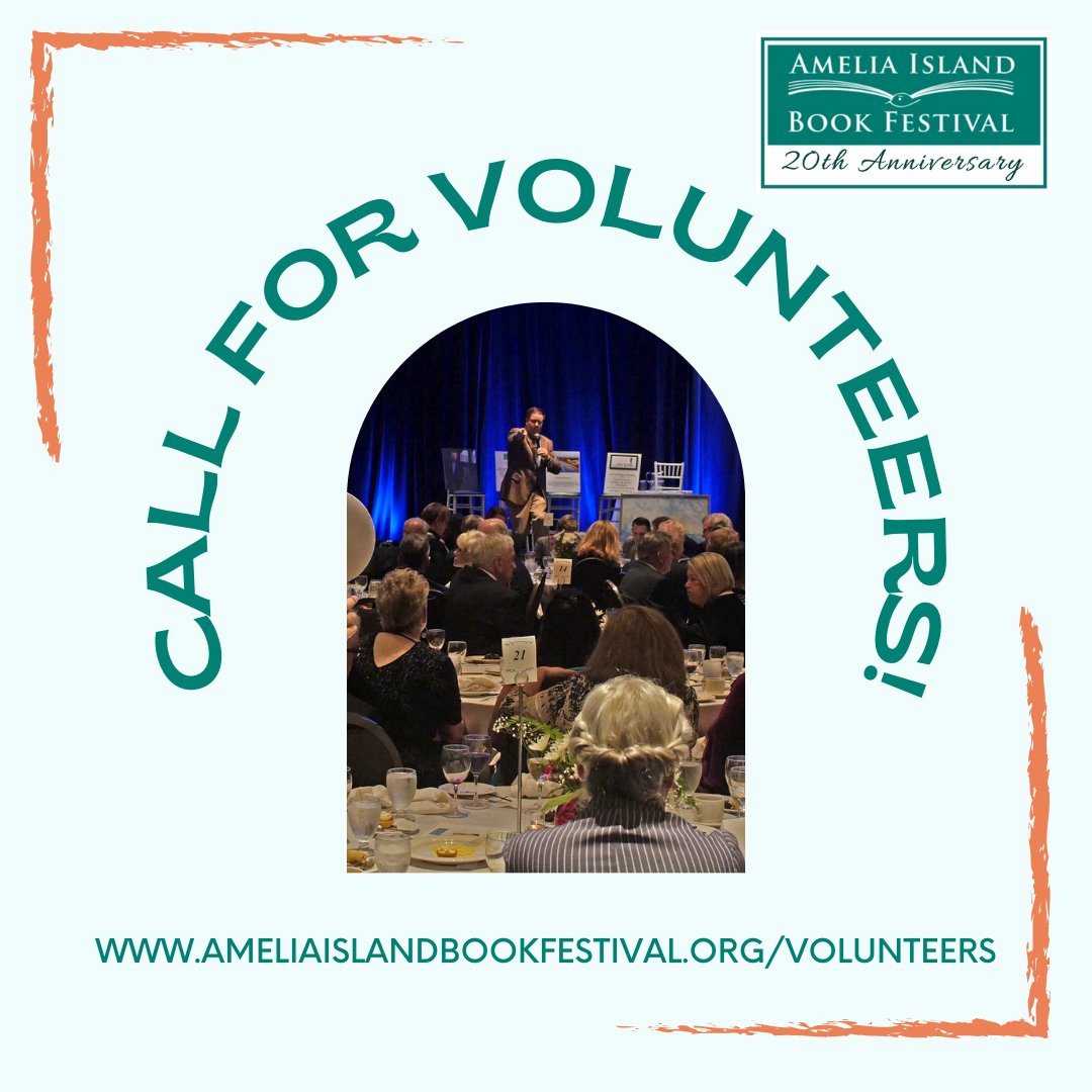 Volunteers are a vital part of the festival. We are currently looking for help with: Authors In Schools Program (ais@ameliaislandbookfestival.org) and our Gala Event  (gala@ameliaislandbookfestival.org)! 
#authorsinschools #volunteers #ameliaislandbookfestival #supportliteracy