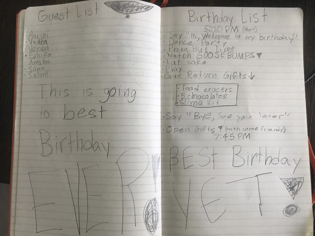 singhbalkar's tweet photo. My little one’s #birthday party plan.
She has already achieved the level of #excellence in #project #management.    #happybirthday https://t.co/ppzmeApRND