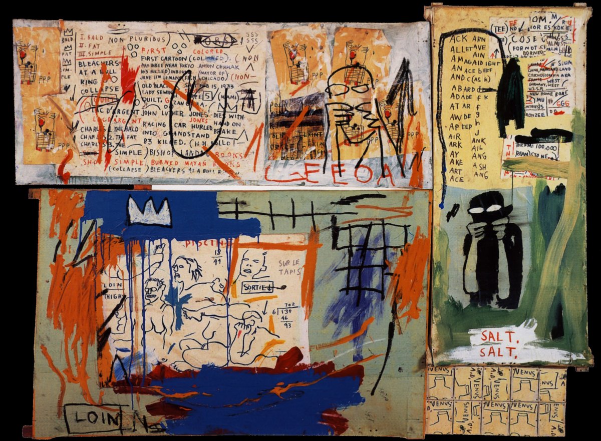 artistbasquiat's tweet image. Piscine versus The Best Hotels, 1982 #neoexpressionism #jeanmichelbasquiat