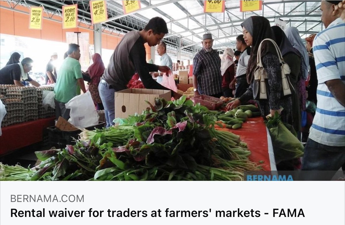 Fama Malaysia On Twitter 17 July 2021 Rental Waiver For Traders At Farmers Markets Fama Bernama Jasin July 17 The Federal Agricultural Marketing Authority Fama Will Provide Rent Exemption