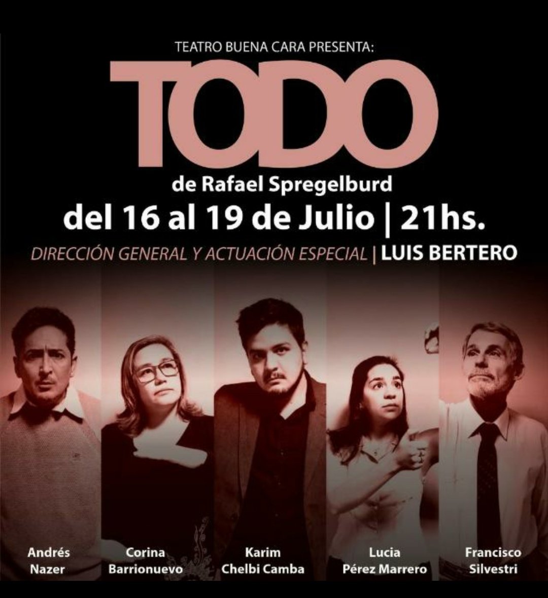 JuanCar63284588's tweet photo. Un placer para el alma y la cultura volver al #Teatro. Por los #Actores, por los #iluminadores, por los #sonidistas, por los #Escritores, por los #músicos, por el #público, por el #Arte. La obra: Todo. de Rafael Spregelburd. Grupo Buena Cara. Dir. Luis Bertero. #Esquel. https://t.co/QVepSYP648