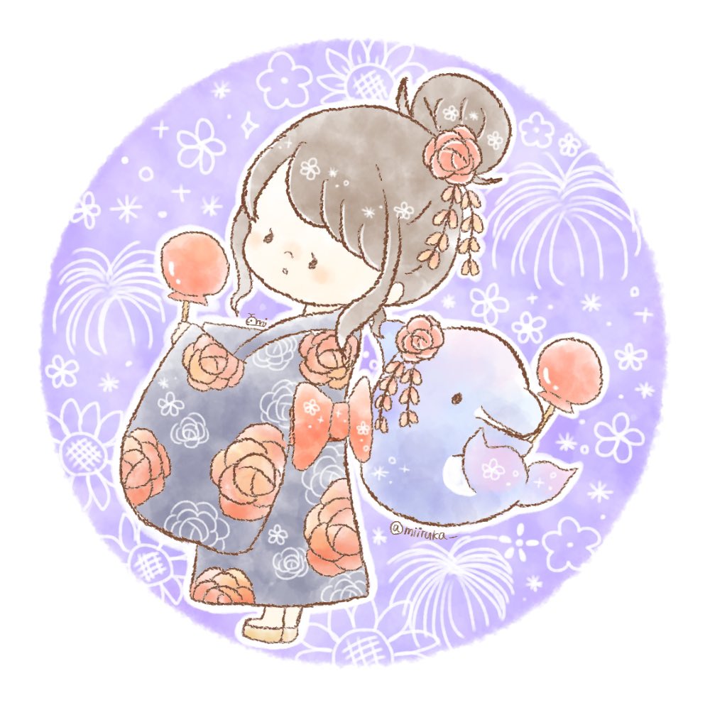 みいるか 今日もふわふわお絵描き 夏祭りに行きたい ゆるいイラスト T Co Qnhesgghs7 Twitter