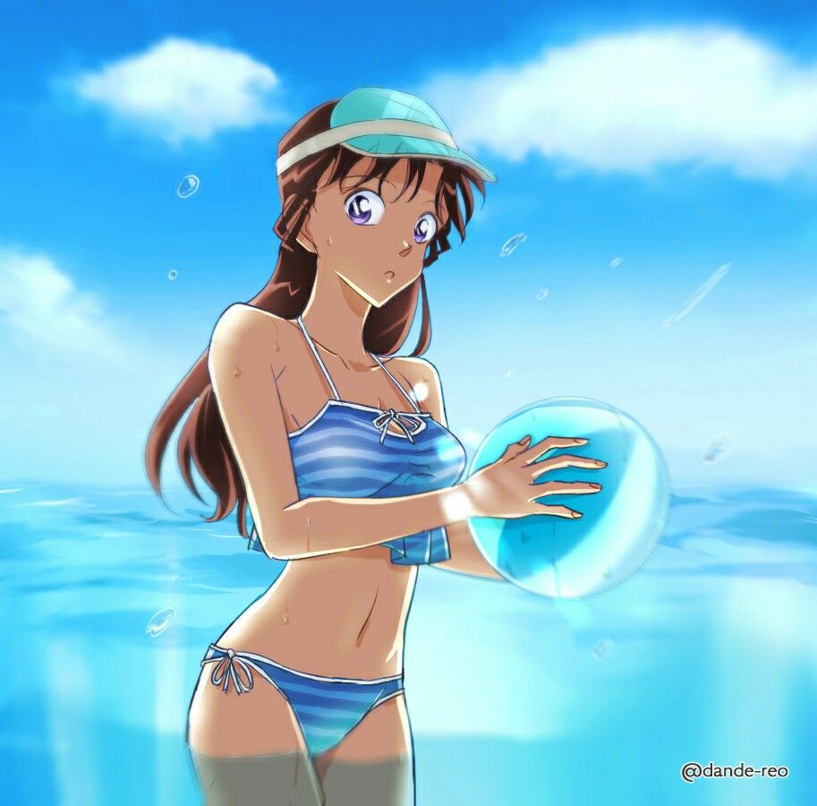 スポーツ ブロマイド 毛利蘭 名探偵コナン トムス 水着 バレー ビキニ