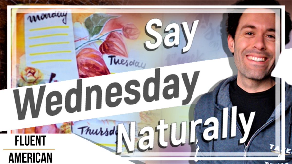 FluentAmerican's tweet photo. Live at 13:30 | Say the Days of the Week More Naturally
https://t.co/5OSy3pqOm6

#live #daysoftheweek #monday #tuesday #wednesday #thursday #matching #listening #listeningpractice #speaking #speak #speakingpractice #englishclass #intonation #native #englishteacher #fluentamerican https://t.co/z9vXXhSFVV